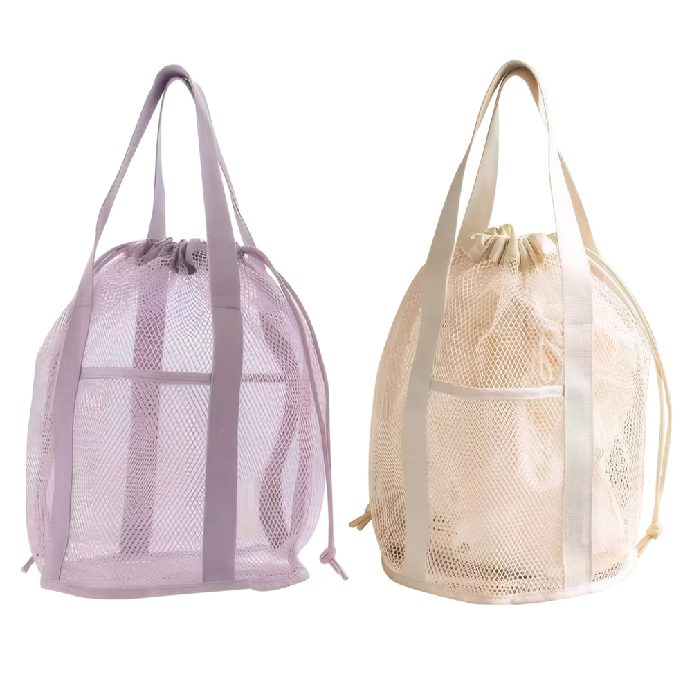 Travel Packing Accessories - Travel Toiletry Bag Mesh Hollowed-out Folding
