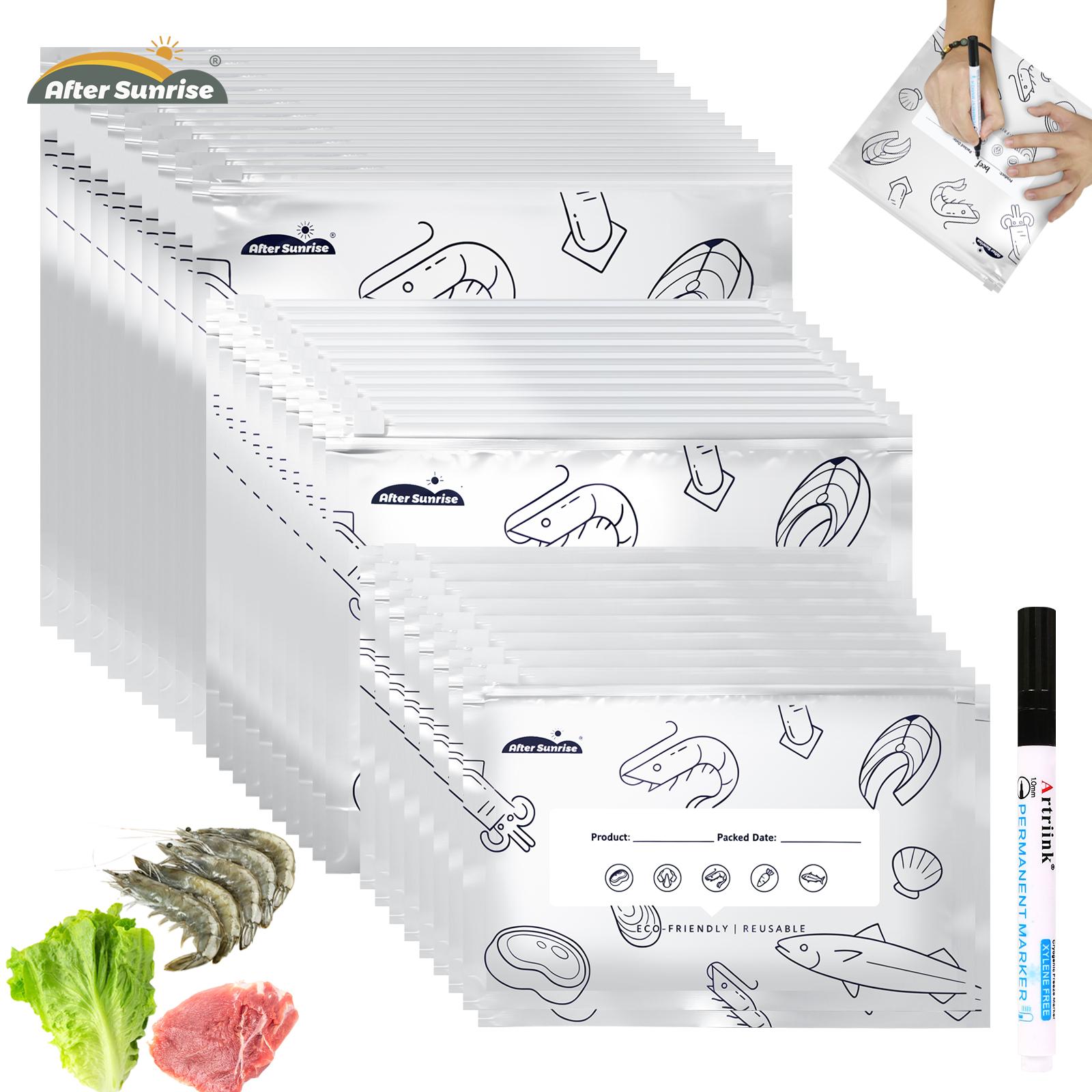 Reusable Zip Bag - 【Refrigerated Food】Reusable Aluminum Foil Sealable Storage