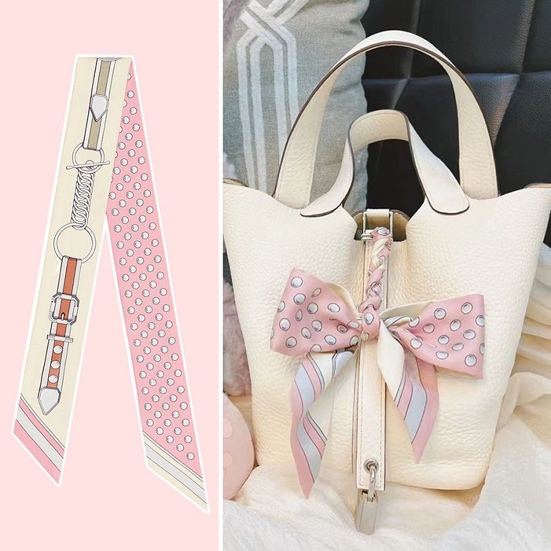 Travel Accessories Pink - Women Summer Pink Polka Dot Scarf