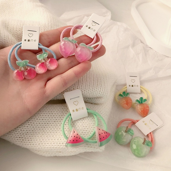 Travel Accessories For 10 Year Old Girl - Kids Carrot Hair Ties 5 Pair