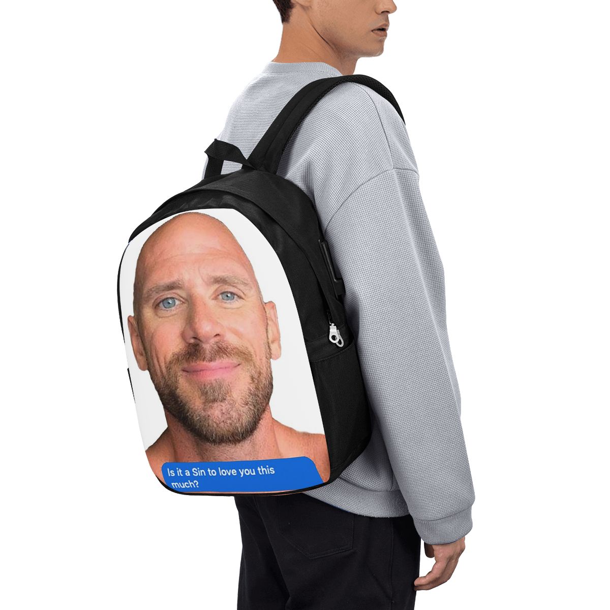 Travel Packing Accessories - Johnny Sins Flirty Text Bubble Backpack
