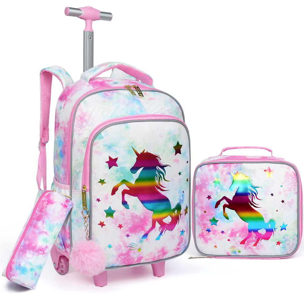 Travel Accessories Pink - 3PCS Kids travel bag, Luggage Bag,
