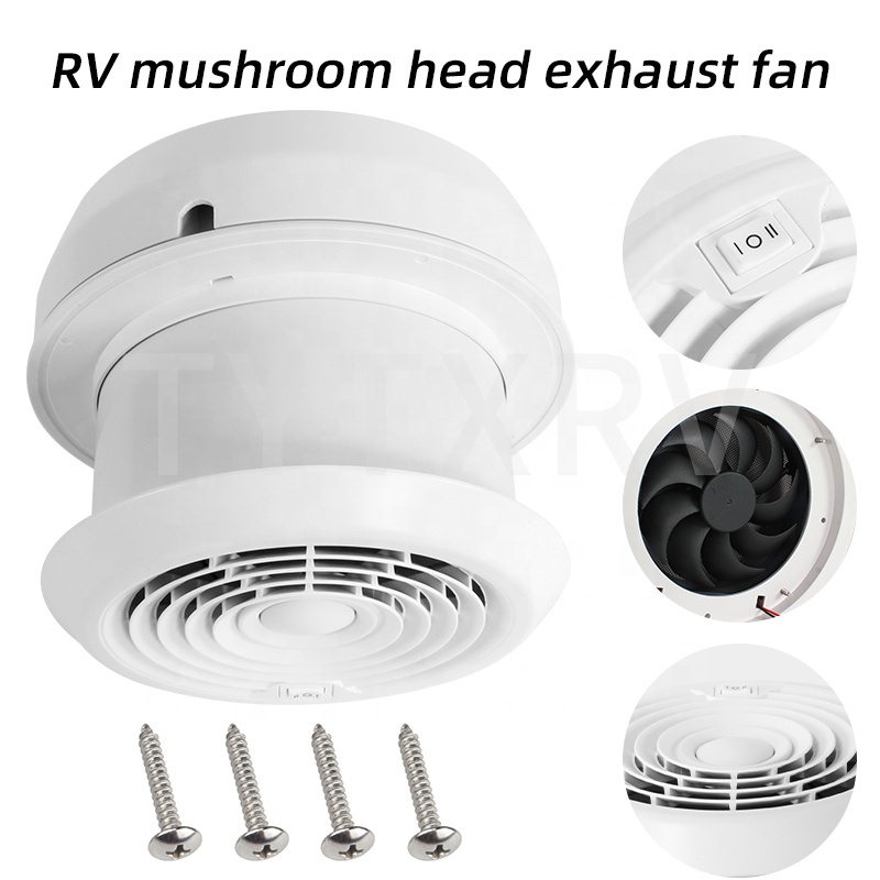 Travel Accessories Us - RV Accessories DC12V/24V Strong Wind Mushroom