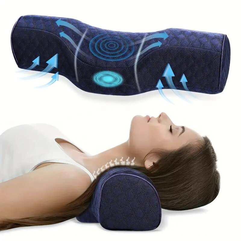 Neck Pillow Memory Foam - Relieve Neck Discomfort Cervical Pillow Head