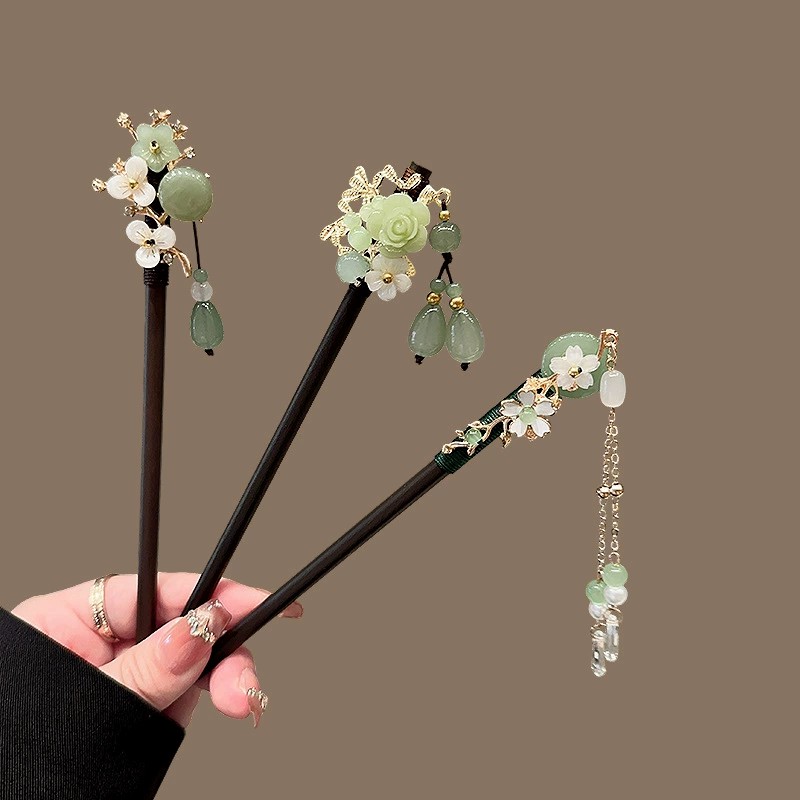Travel Accessories Store - Antique Wooden Hairpin Women's Elegant Hair