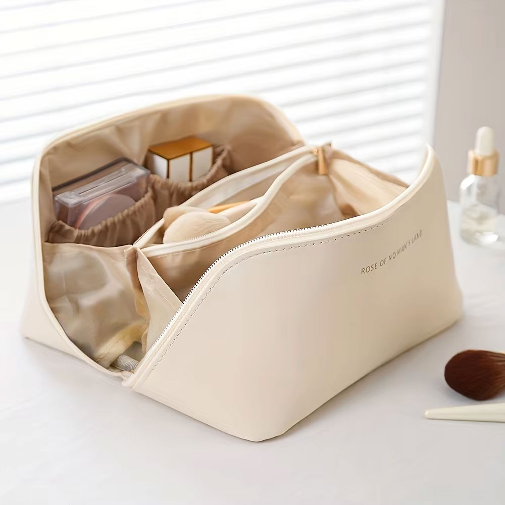 Reusable Zip Bag - Makeup Organizer Female Toiletry Kit Bag