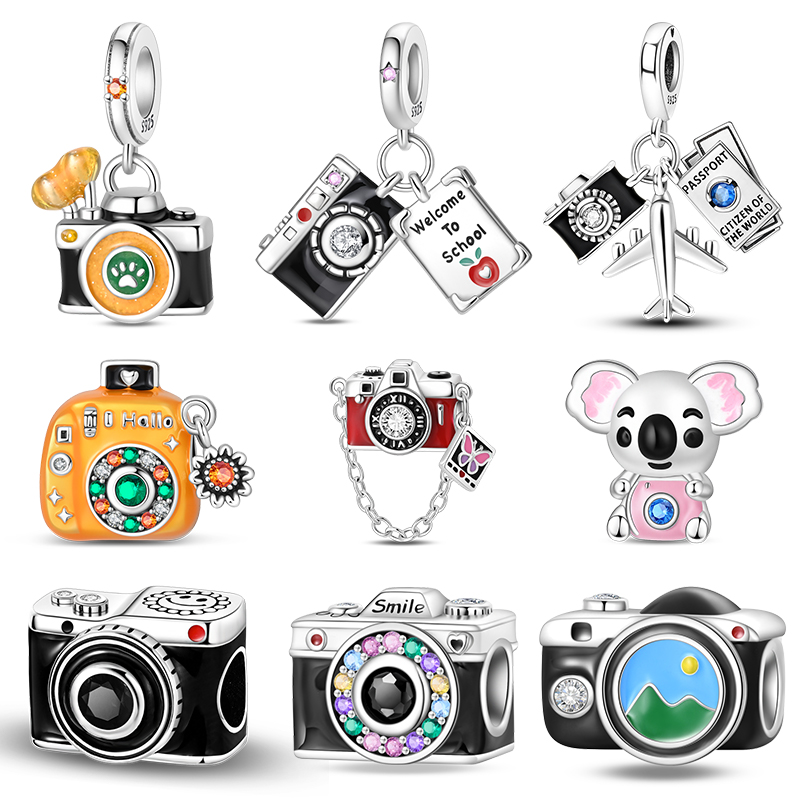 Qantas Travel Accessories - 925 Sterling Silver Vintage Camera Charms