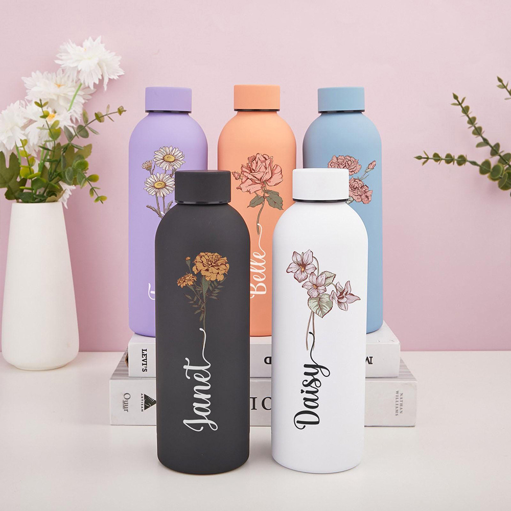 Customized Floral Water Bottle - Portable Travel Kettle recension och pris
