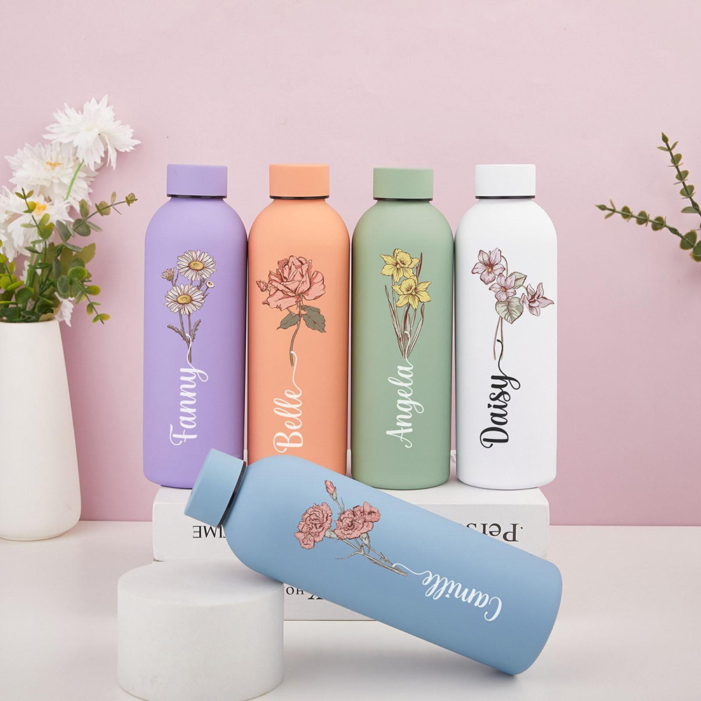 Customized Floral Water Bottle - Portable Travel Kettle recension och pris