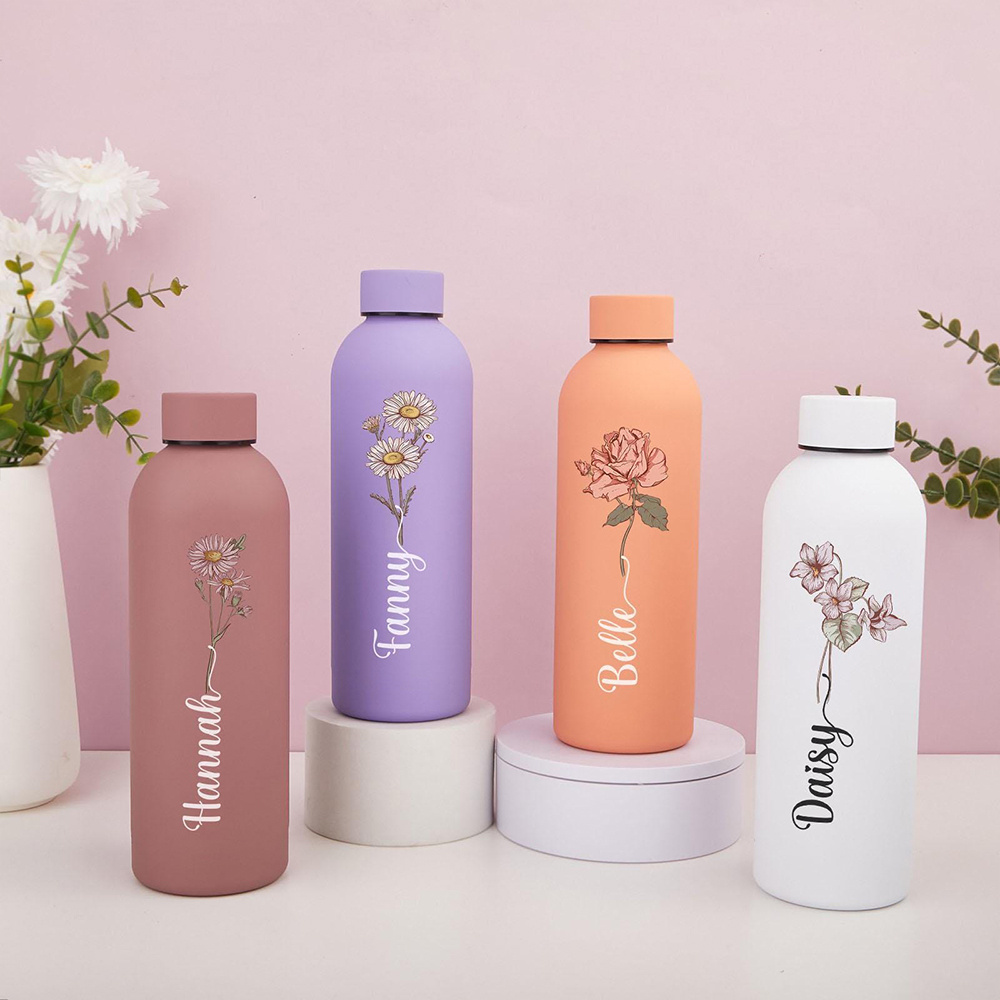 Customized Floral Water Bottle - Portable Travel Kettle recension och pris