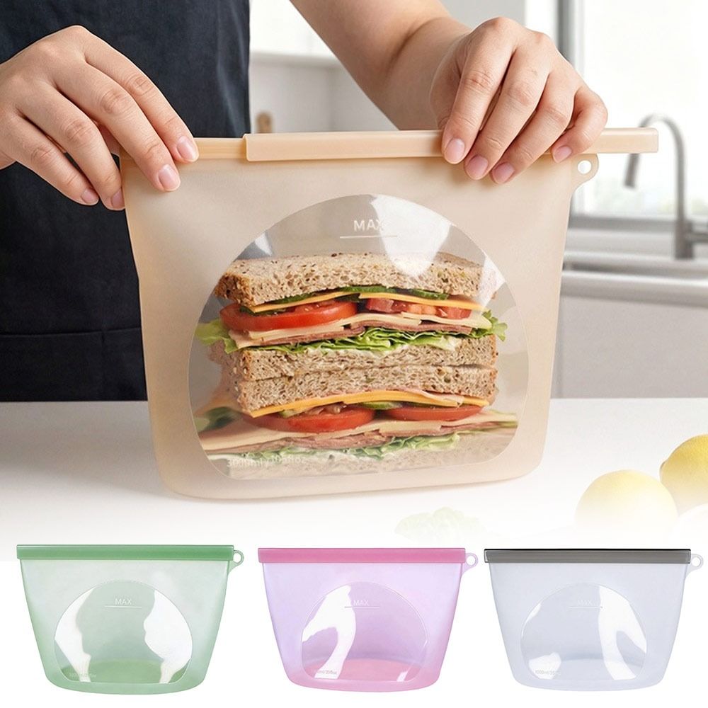 Silicone Food Preservation Bag - Reusable Zip Bag recension och pris