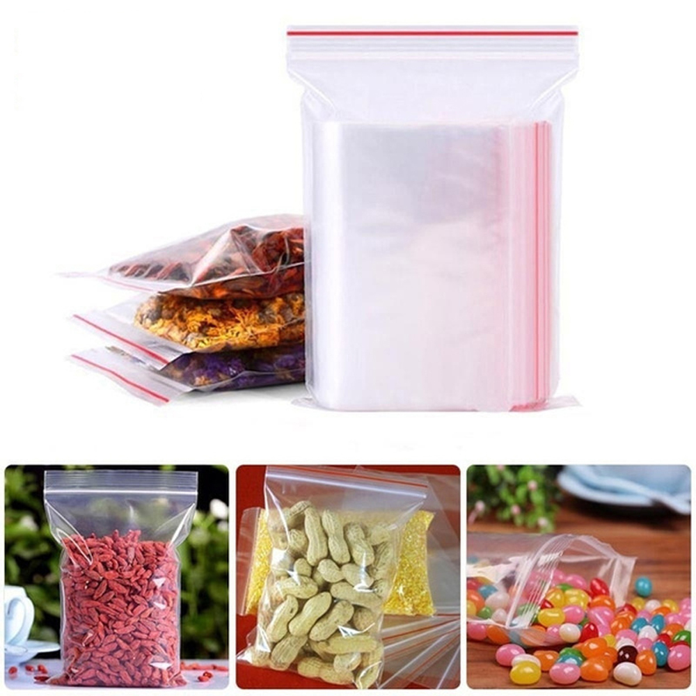 100-1000Pcs Small Zip Lock Pla - Reusable Zip Bag recension och pris
