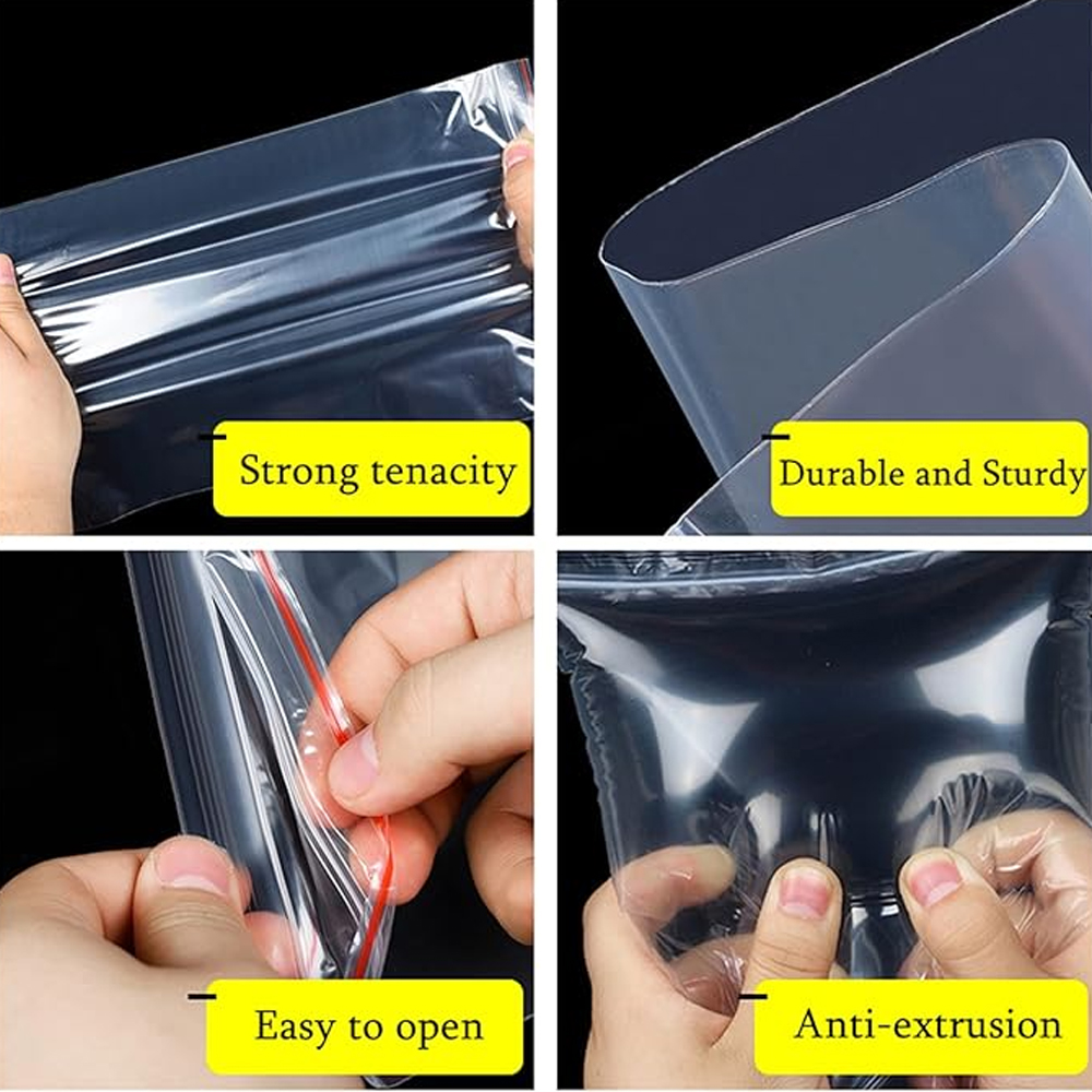 100-1000Pcs Small Zip Lock Pla - Reusable Zip Bag recension och pris