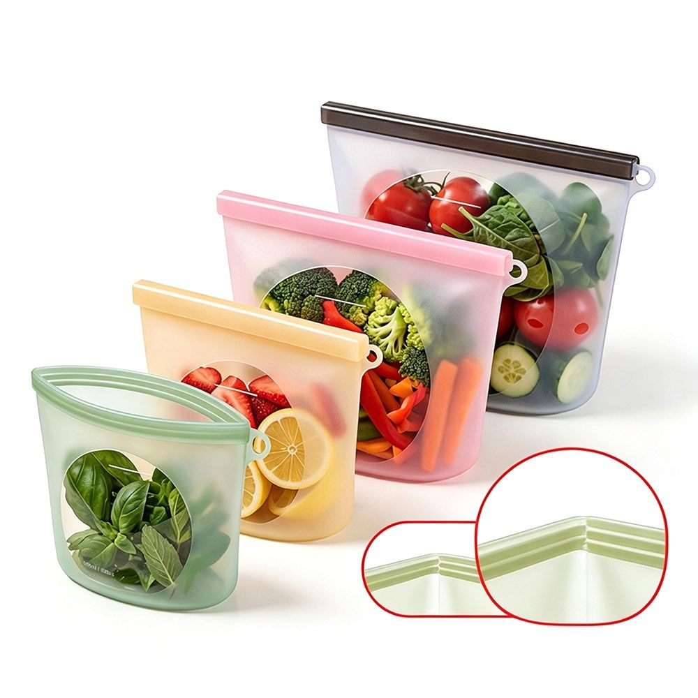 Silicone Food Preservation Bag - Reusable Zip Bag recension och pris