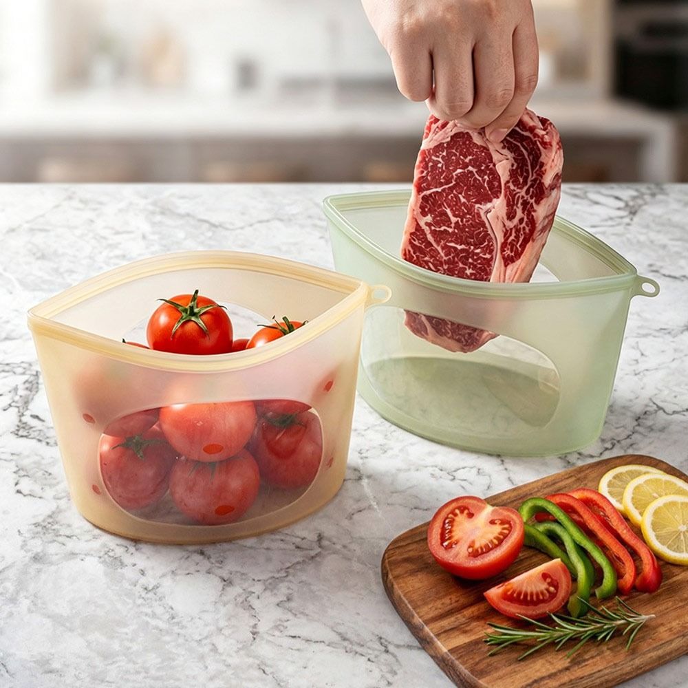 Silicone Food Preservation Bag - Reusable Zip Bag recension och pris