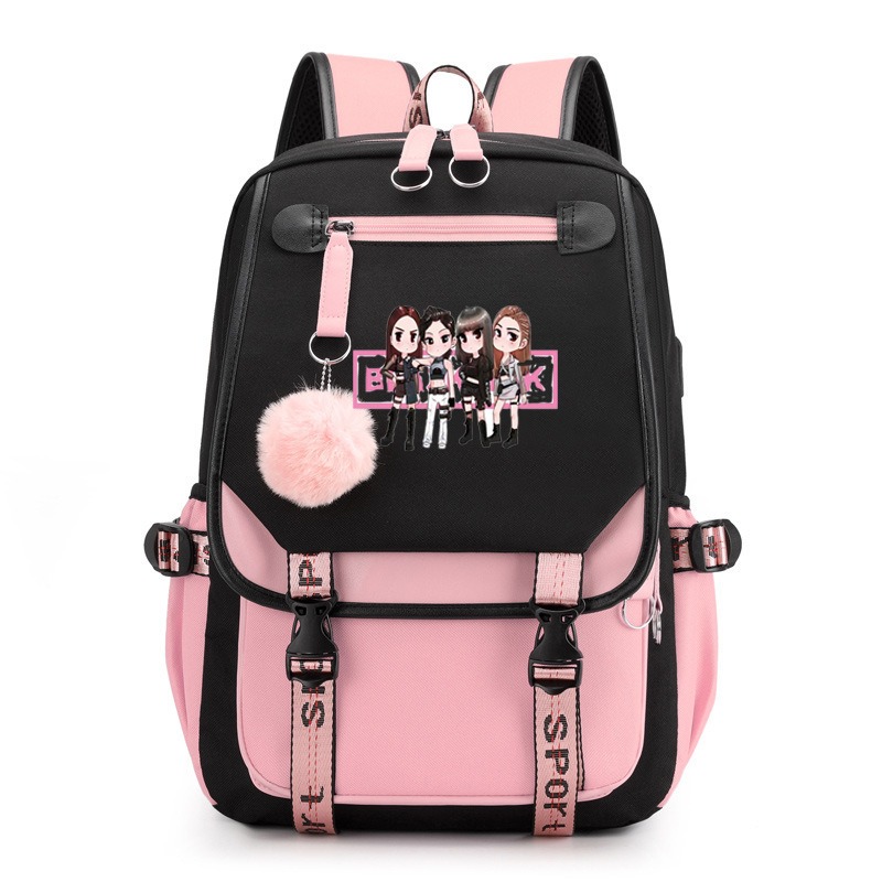 Black Pink Pattern Large Capac - Travel Accessories Pink recension och pris