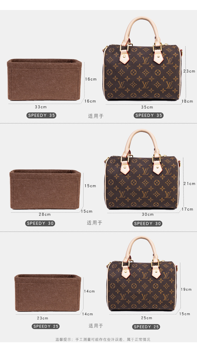 Felt Insert Bag Organizer for  - Travel Accessories Lv recension och pris