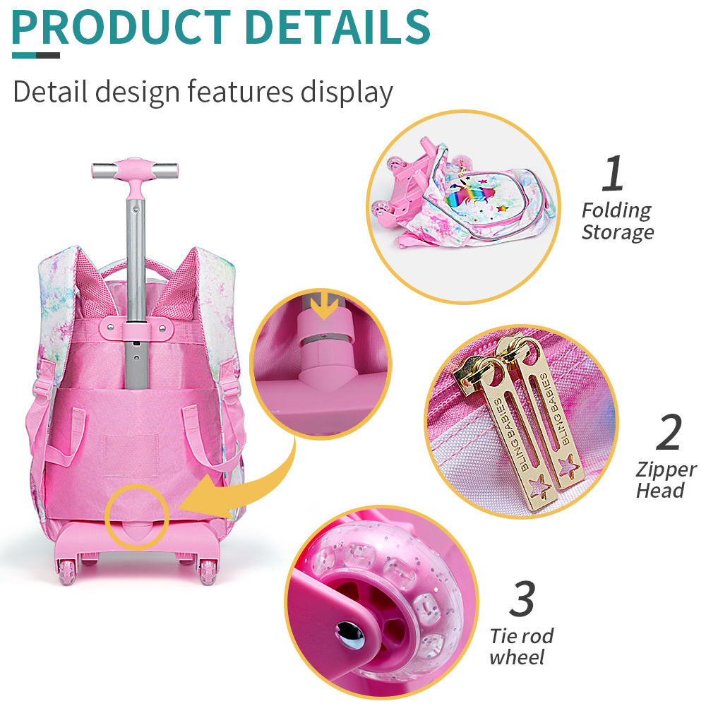 3PCS Kids travel bag, Luggage  - Travel Accessories Pink recension och pris