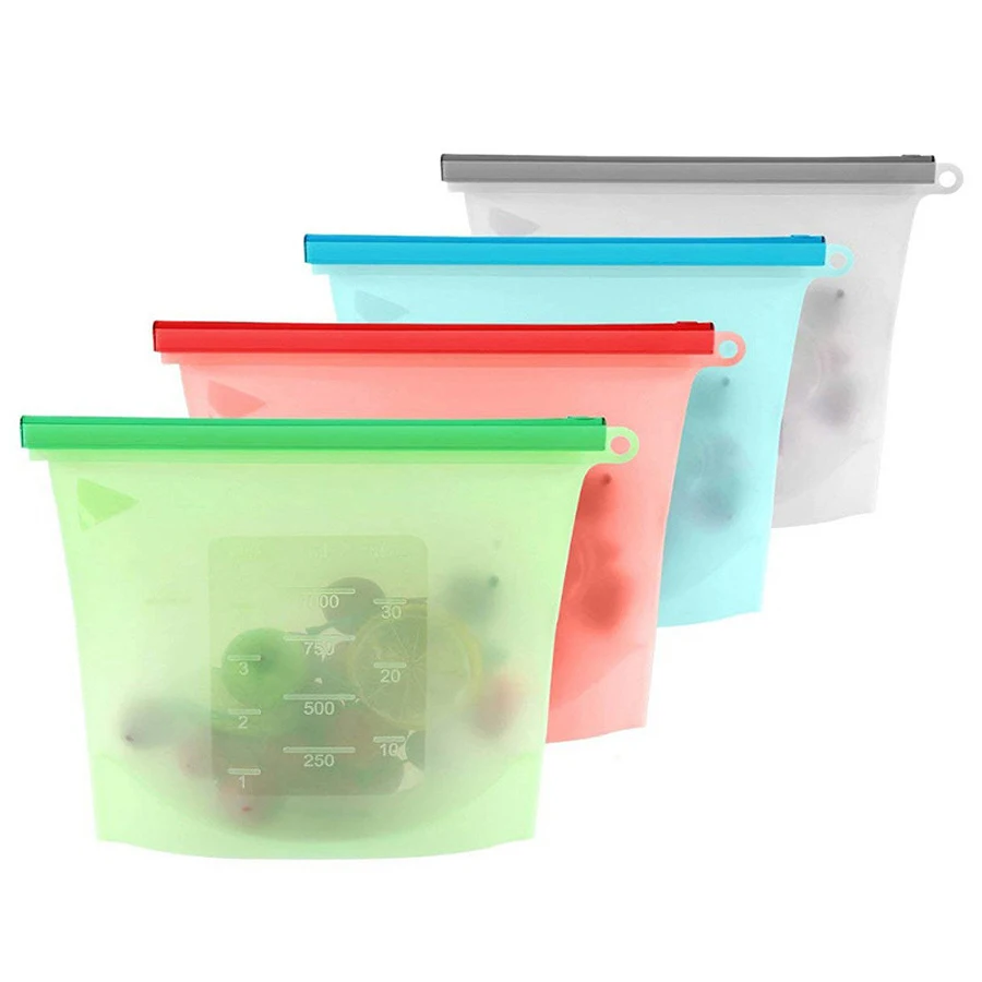 1000ml Reusable Silicone Food  - Reusable Zip Bag recension och pris