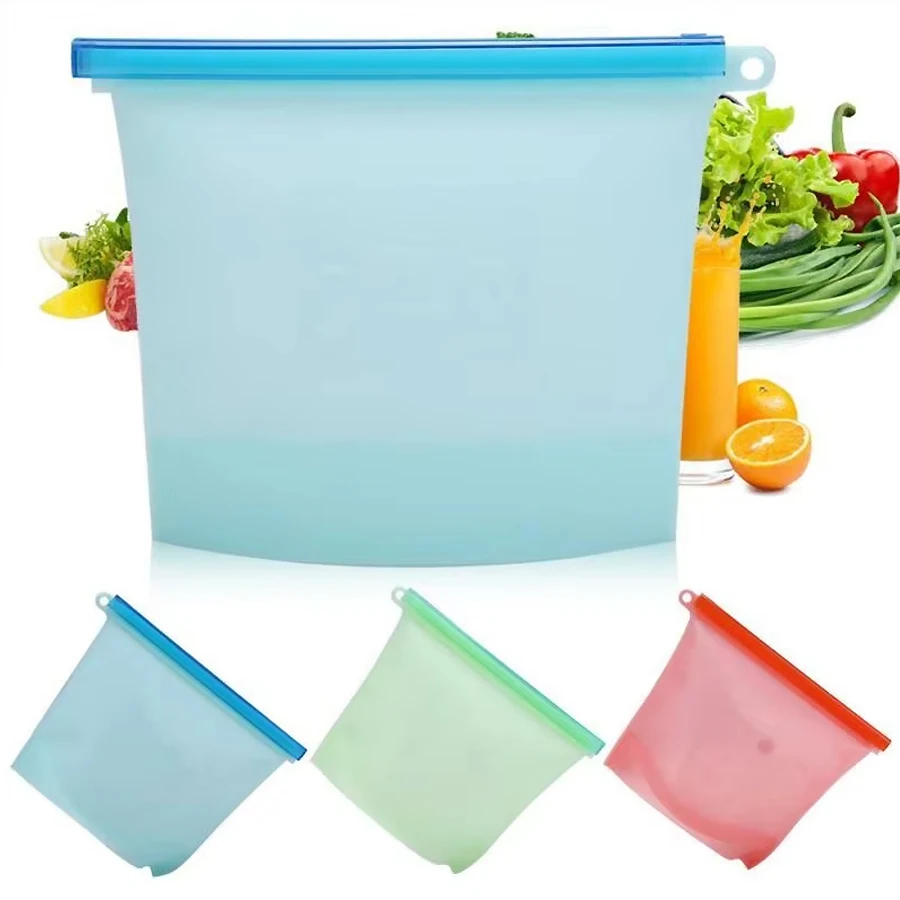 1000ml Reusable Silicone Food  - Reusable Zip Bag recension och pris