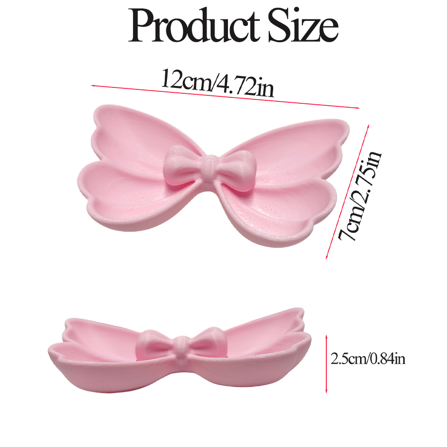 2Pcs Mini Bow-Shaped Jewelry S - Travel Accessories Pink recension och pris