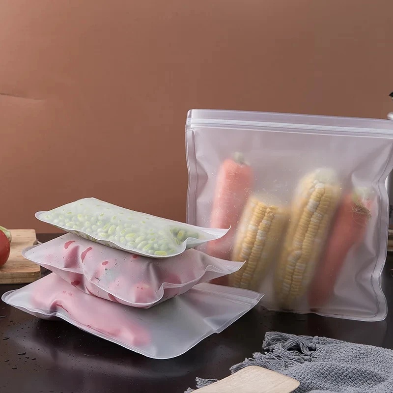 1-4pcs Silicone Food Storage B - Reusable Zip Bag recension och pris