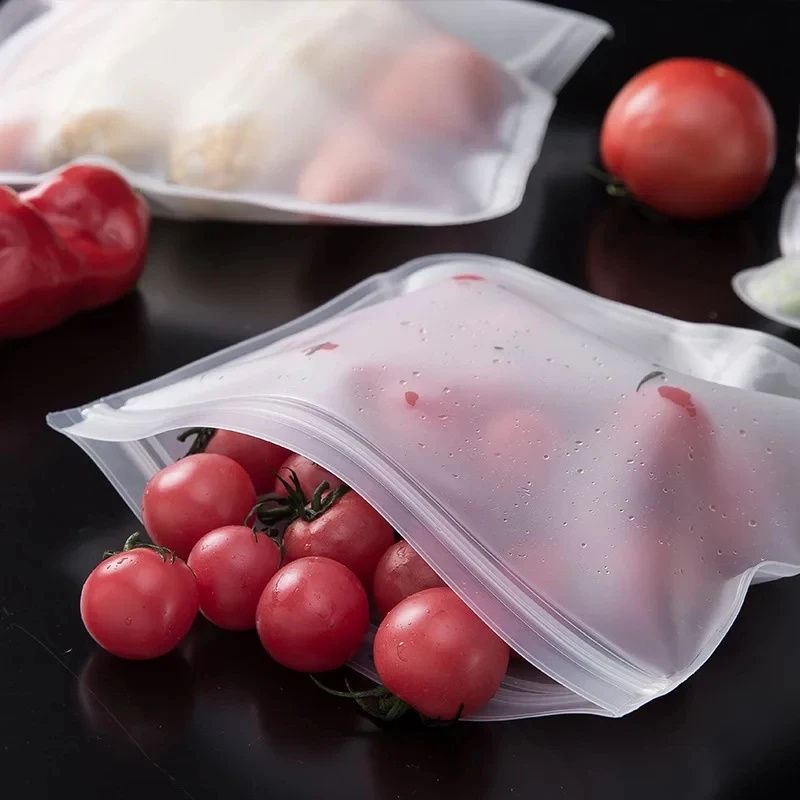 1-4pcs Silicone Food Storage B - Reusable Zip Bag recension och pris