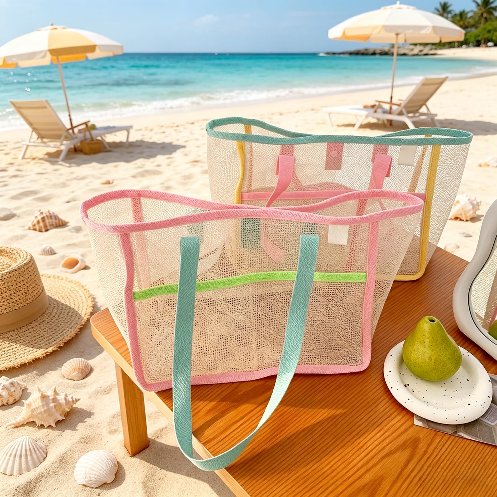 Beach Bags for Women Colorful  - Travel Accessories Us recension och pris
