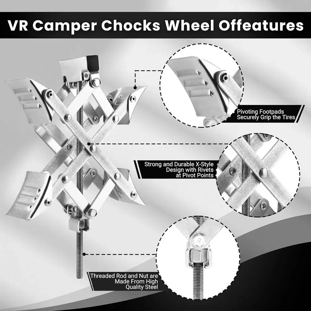 X-Shaped RV Wheel Chock Fit 3. - Travel Accessories Us recension och pris