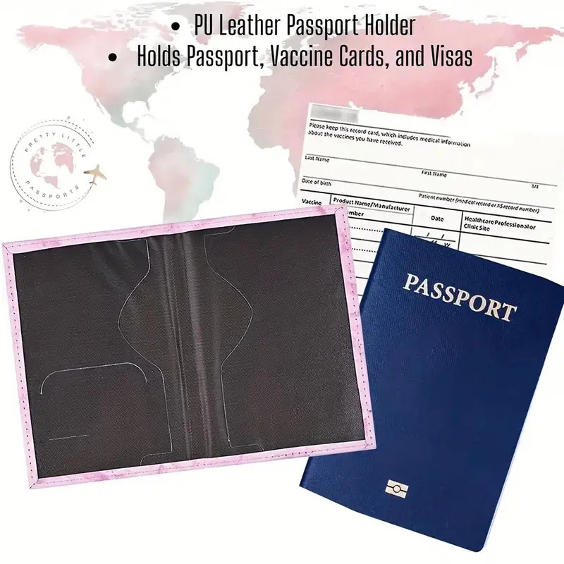 Pink PU Leather Passport Holde - Travel Accessories Pink recension och pris