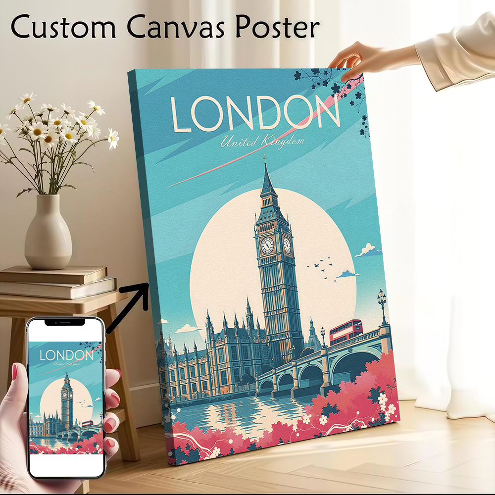 London Travel Canvas Poster Wa - Travel Accessories London recension och pris