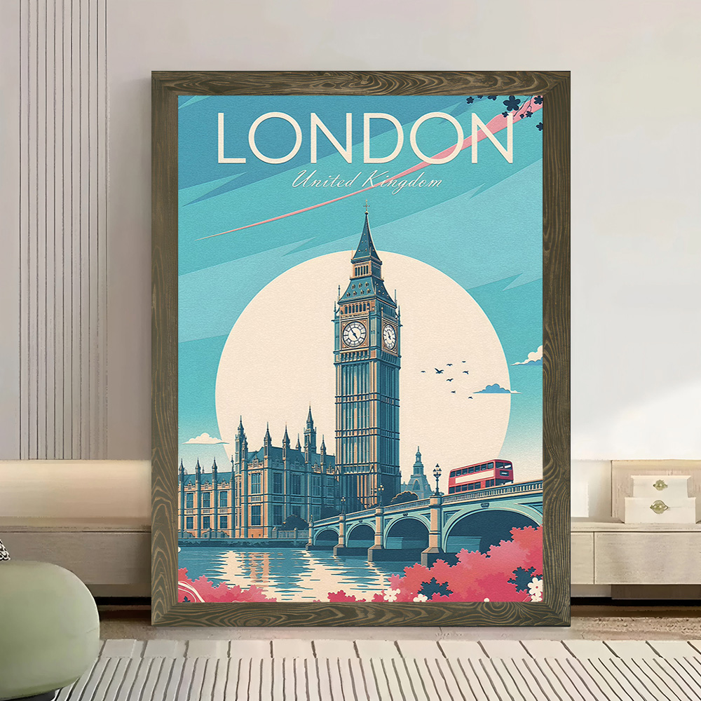 London Travel Canvas Poster Wa - Travel Accessories London recension och pris