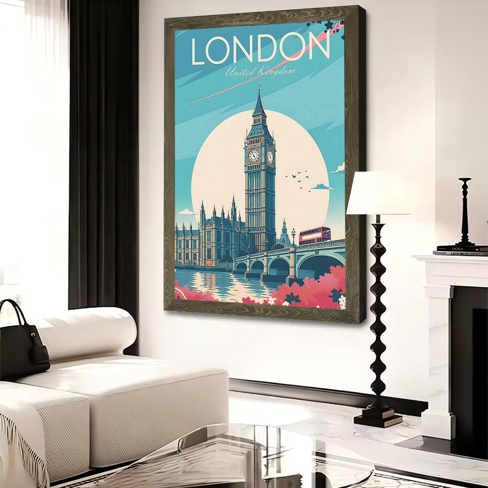 London Travel Canvas Poster Wa - Travel Accessories London recension och pris