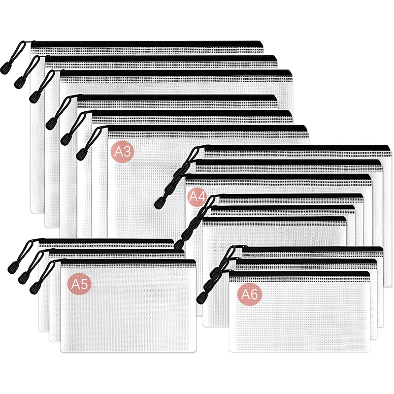 Mesh Zipper Storage Bags Docum - Reusable Zip Bag recension och pris