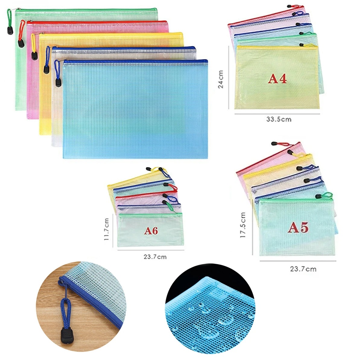 5/20/50/100PC Stationery Stora - Reusable Zip Bag recension och pris