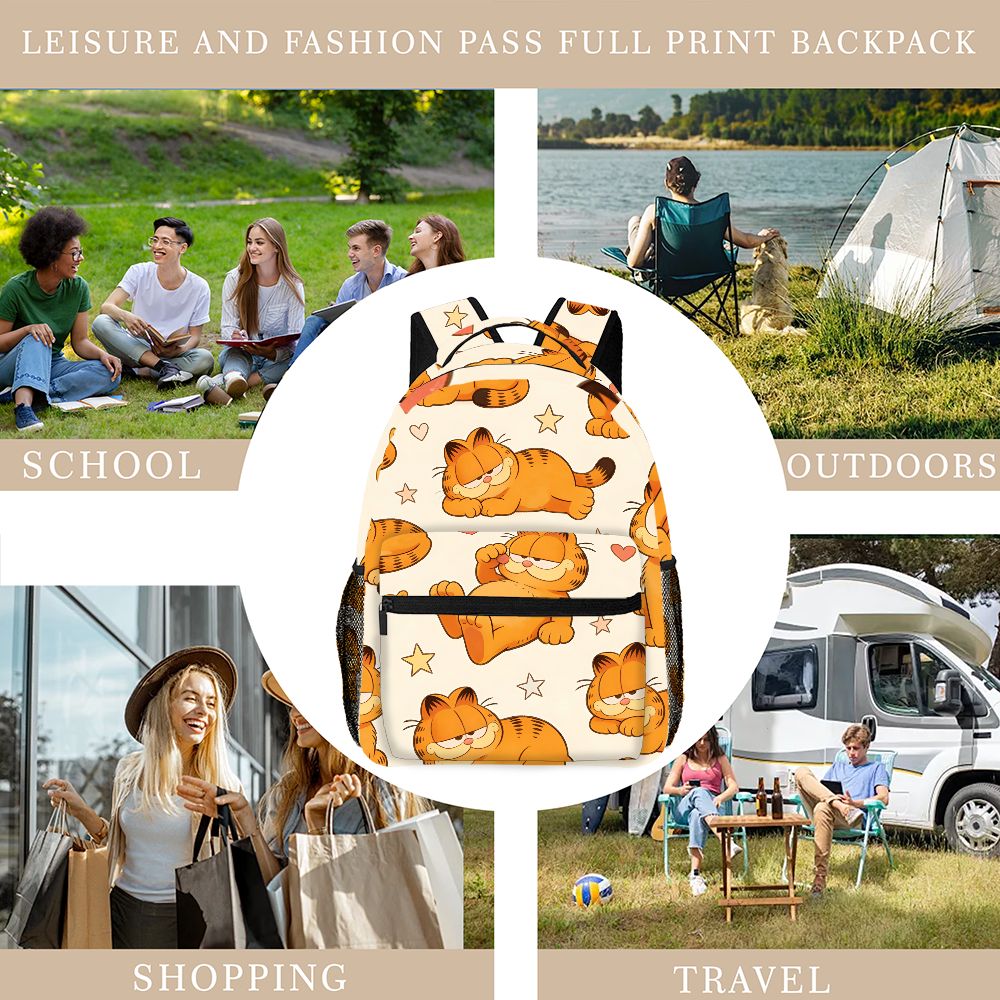 Funny Lazy Garfield Backpack S - Travel Packing Accessories recension och pris