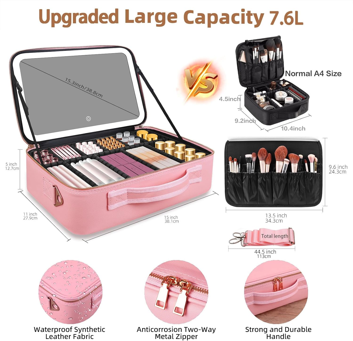 Large Capacity Makeup Bag 15'' - Travel Packing Accessories recension och pris