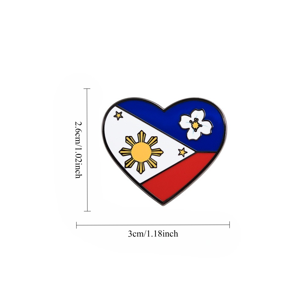 1 Pc Philippines Heart Flag En - Travel Accessories Philippines recension och pris